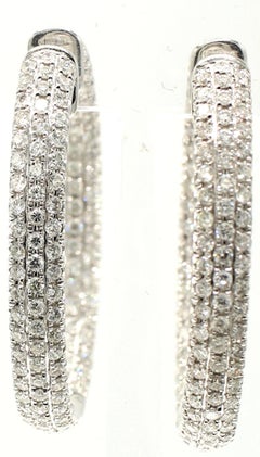 Diamond Hoop Earrings
