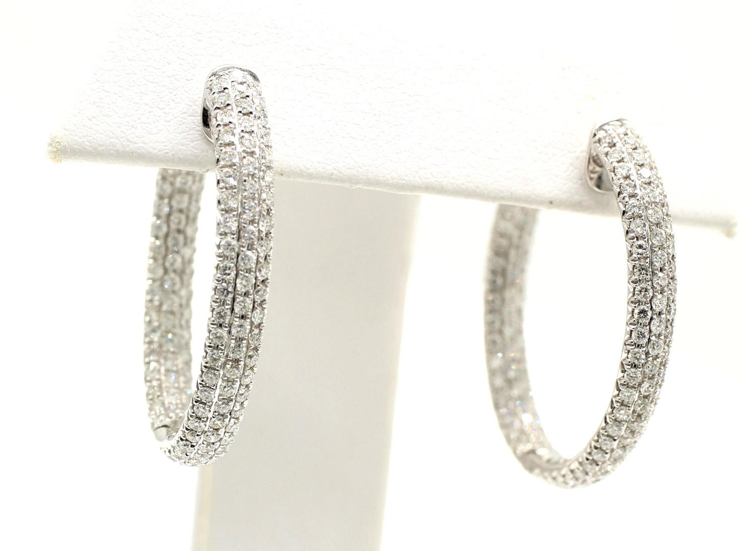 Diamant-Creolen (Rundschliff) im Angebot