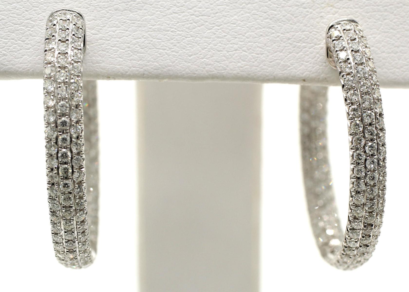 Diamant-Creolen im Zustand „Neu“ im Angebot in New York, NY