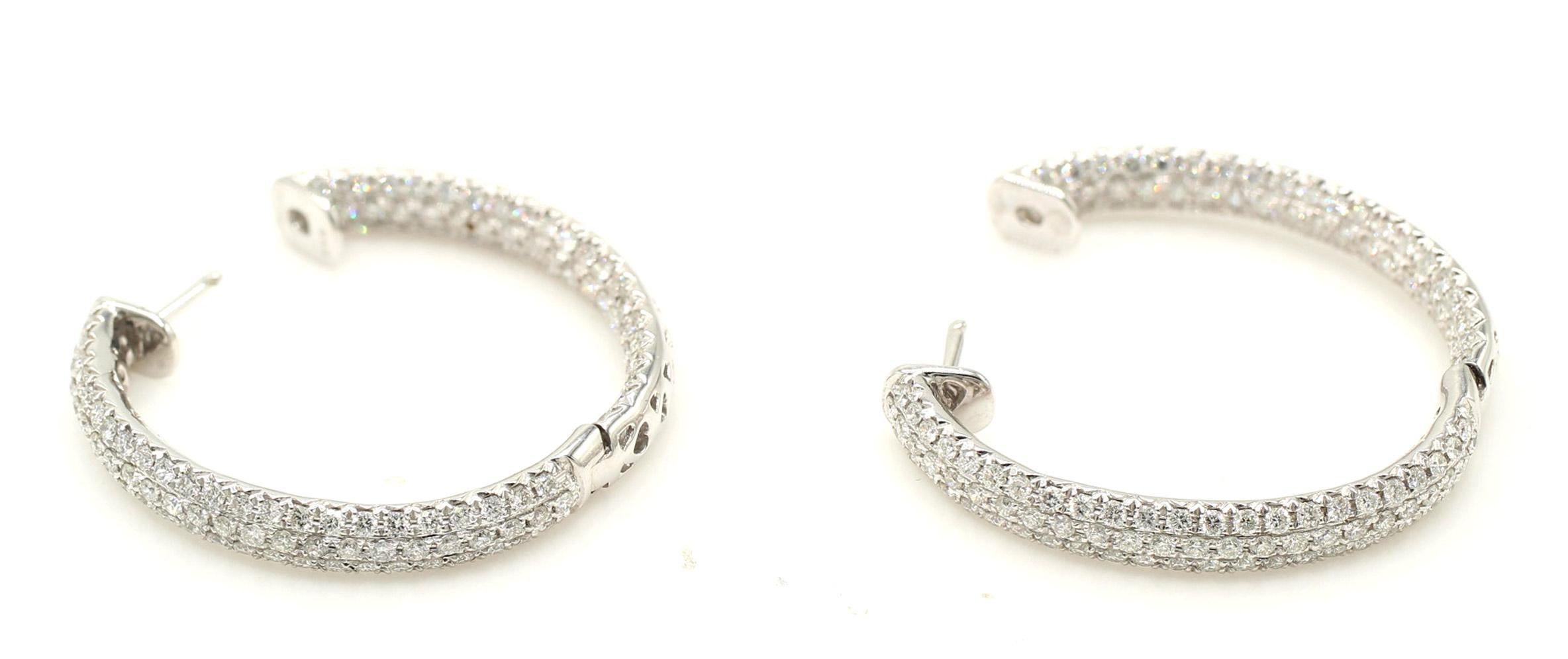 Diamant-Creolen für Damen oder Herren im Angebot