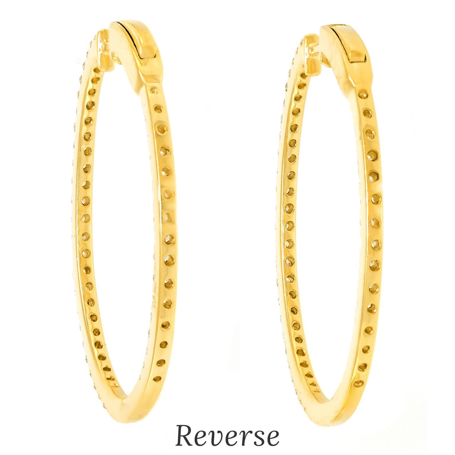 Orecchini a cerchio con diamanti in vendita 2