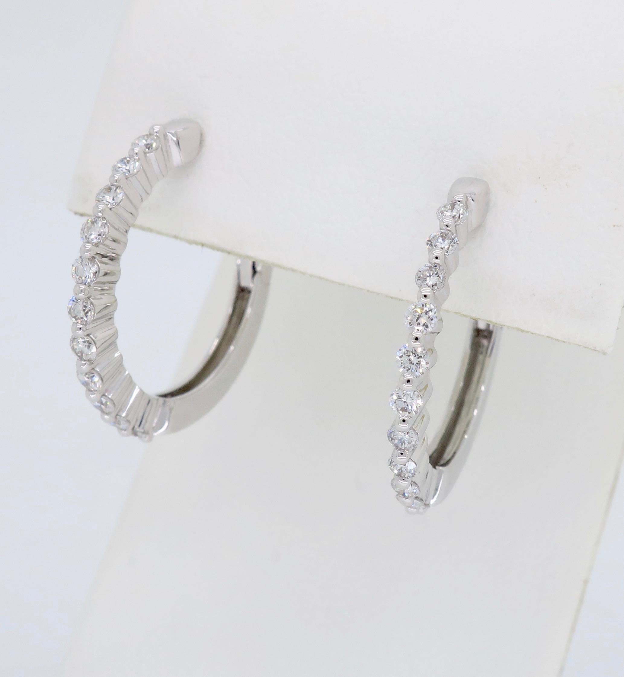 Diamond Hoop Earrings 4