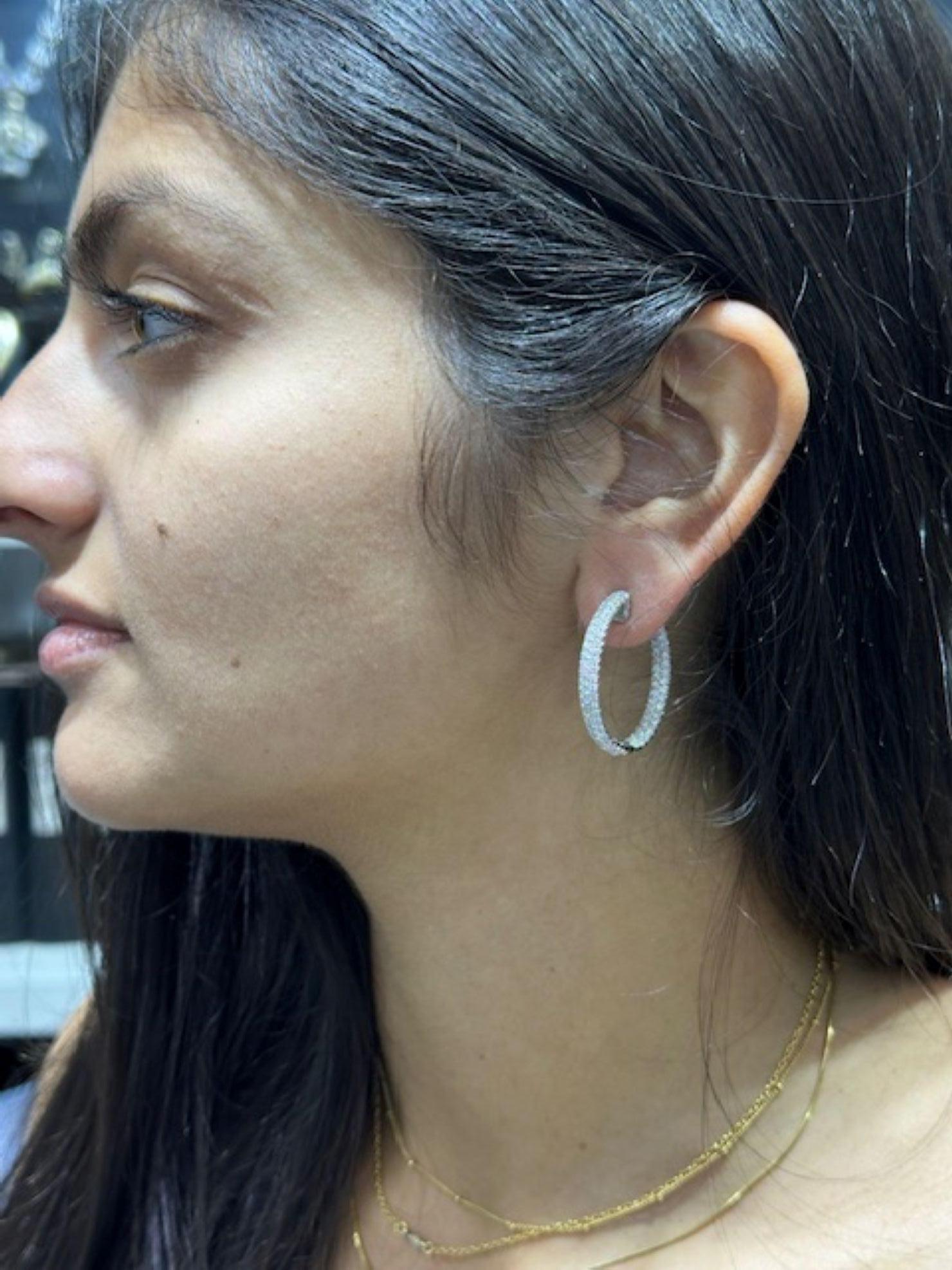 Diamant-Creolen im Angebot 2