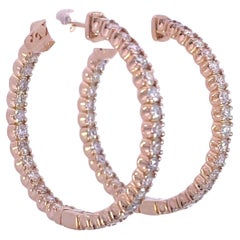 Diamond Hoop Earrings