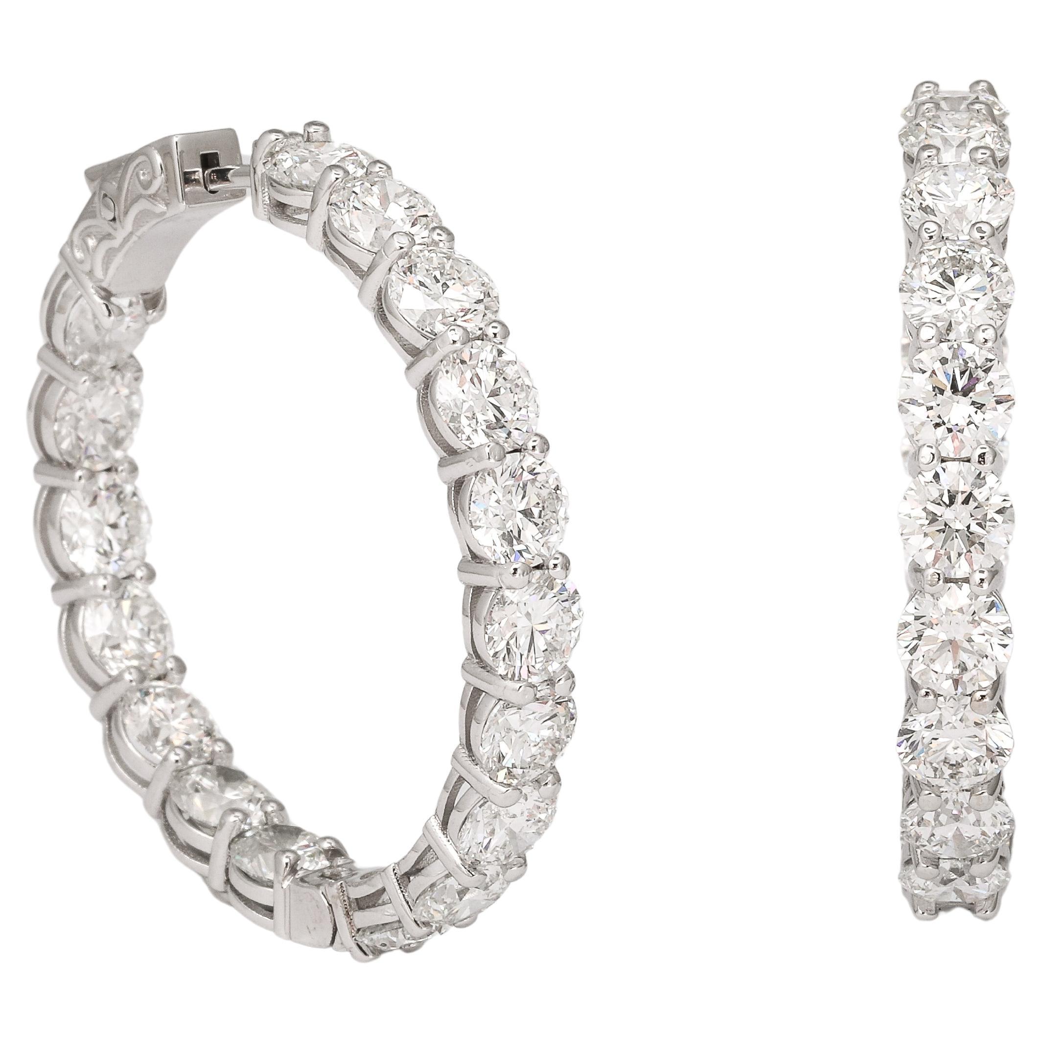 Diamond Hoop Earrings