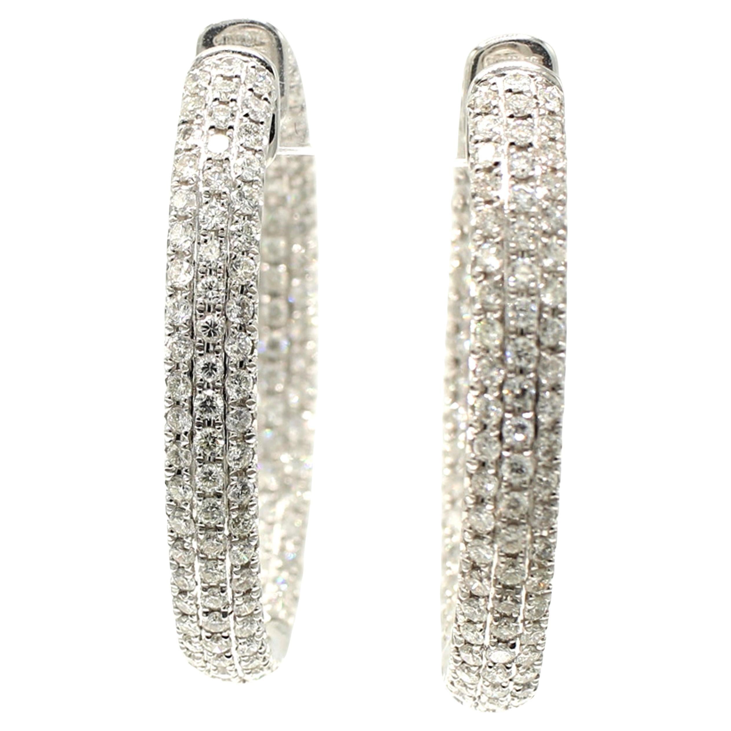 Diamond Hoop Earrings