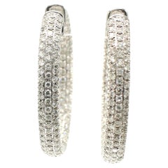 Diamond Hoop Earrings