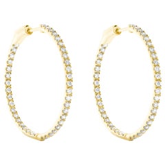 Diamond Hoop Earrings in 18 Karat Yellow Gold by Allison Bryan