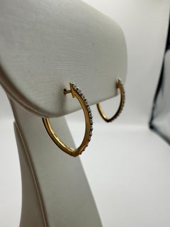 Créoles en diamant Créoles en or 14Kt en forme de V