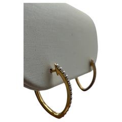 Créoles en diamant Créoles en or 14Kt en forme de V