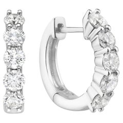 Diamond Hoops For Sale at 1stDibs | hoops with diamonds
