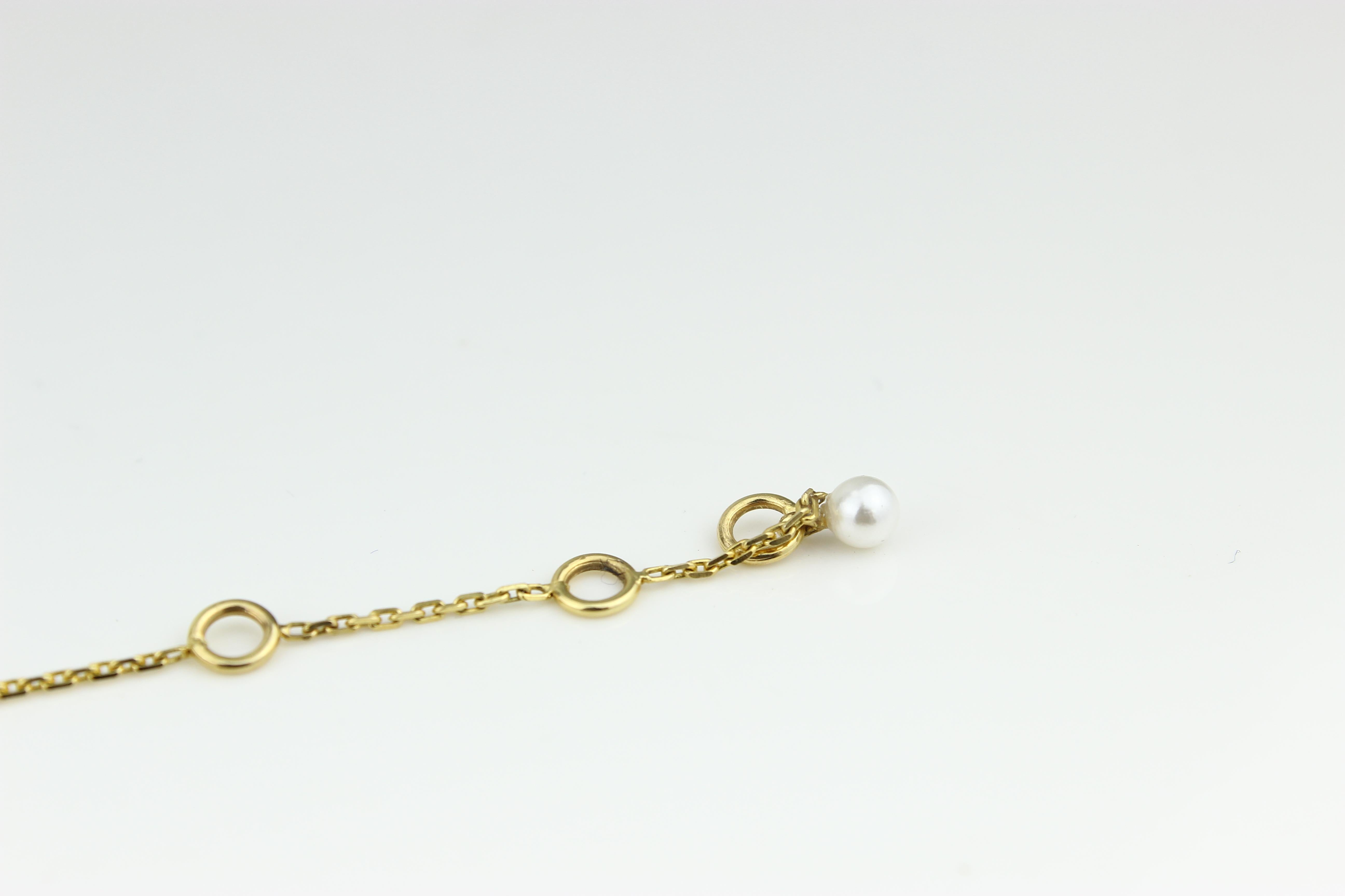 Diamond Hope Charm Bracelet in 18k Solid Gold For Sale 4