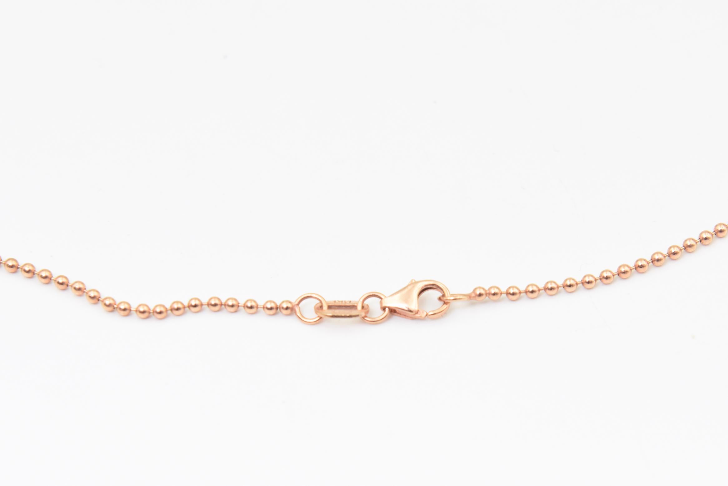 Collier pendentif à breloques en or rose 14k avec corne en diamant par Sydney Evan en vente 3