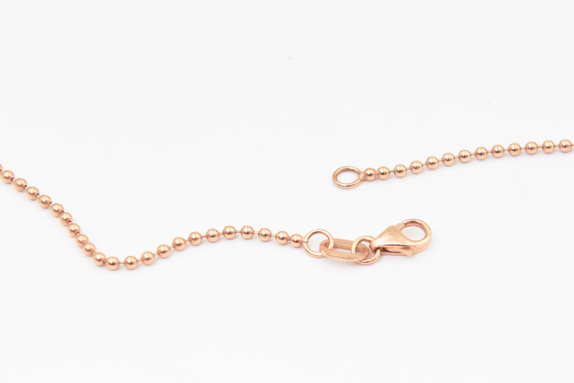 Collier pendentif à breloques en or rose 14k avec corne en diamant par Sydney Evan en vente 4
