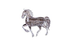 Diamond Horse Brooch