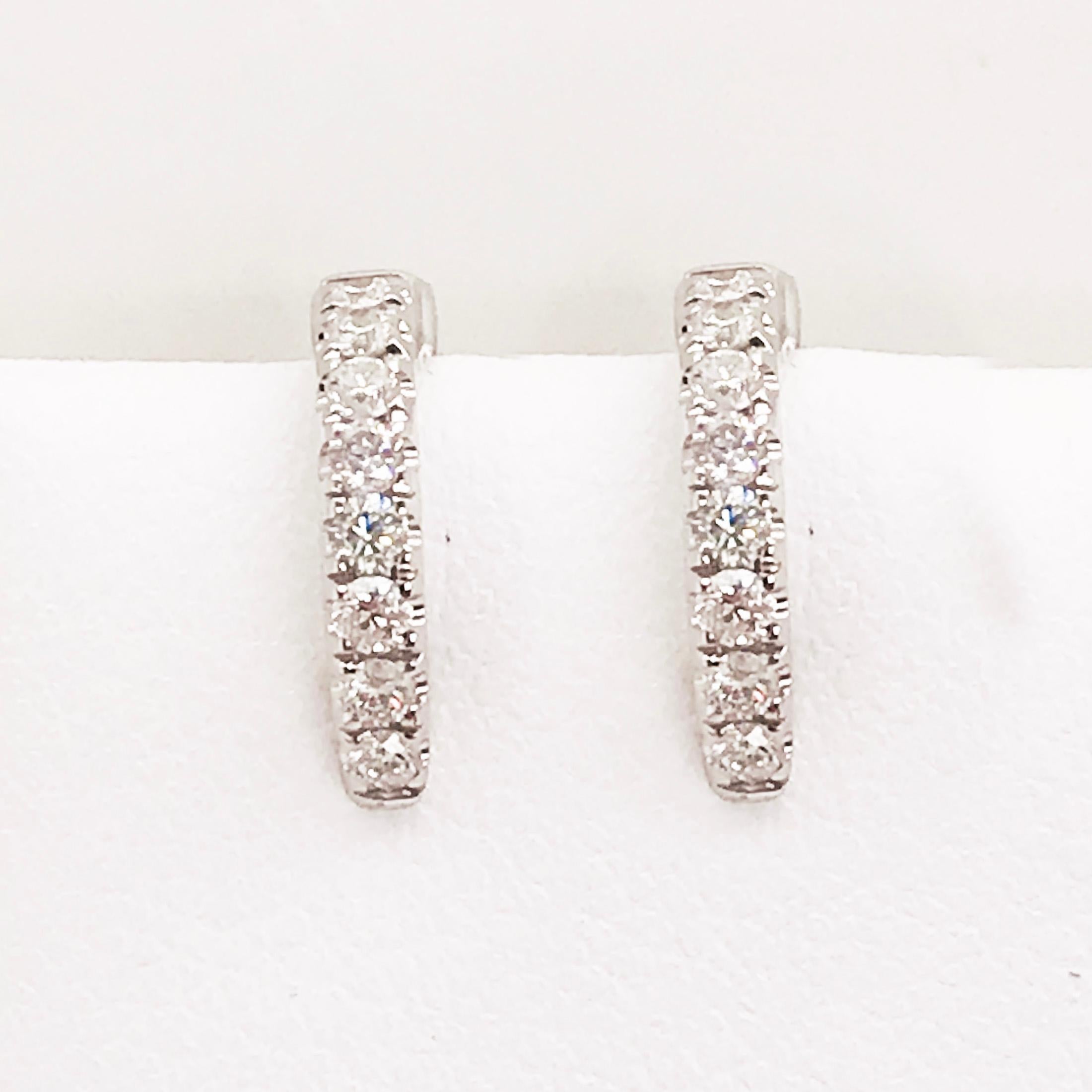 These are 2020 best sellers!  The huggie earrings have beautiful full cut white diamonds that have amazing sparkle and glitter!  These are the details of the huggie earrings:

14K White Gold (Yellow Gold Available)
0.25 Carat Total Diamond Weight