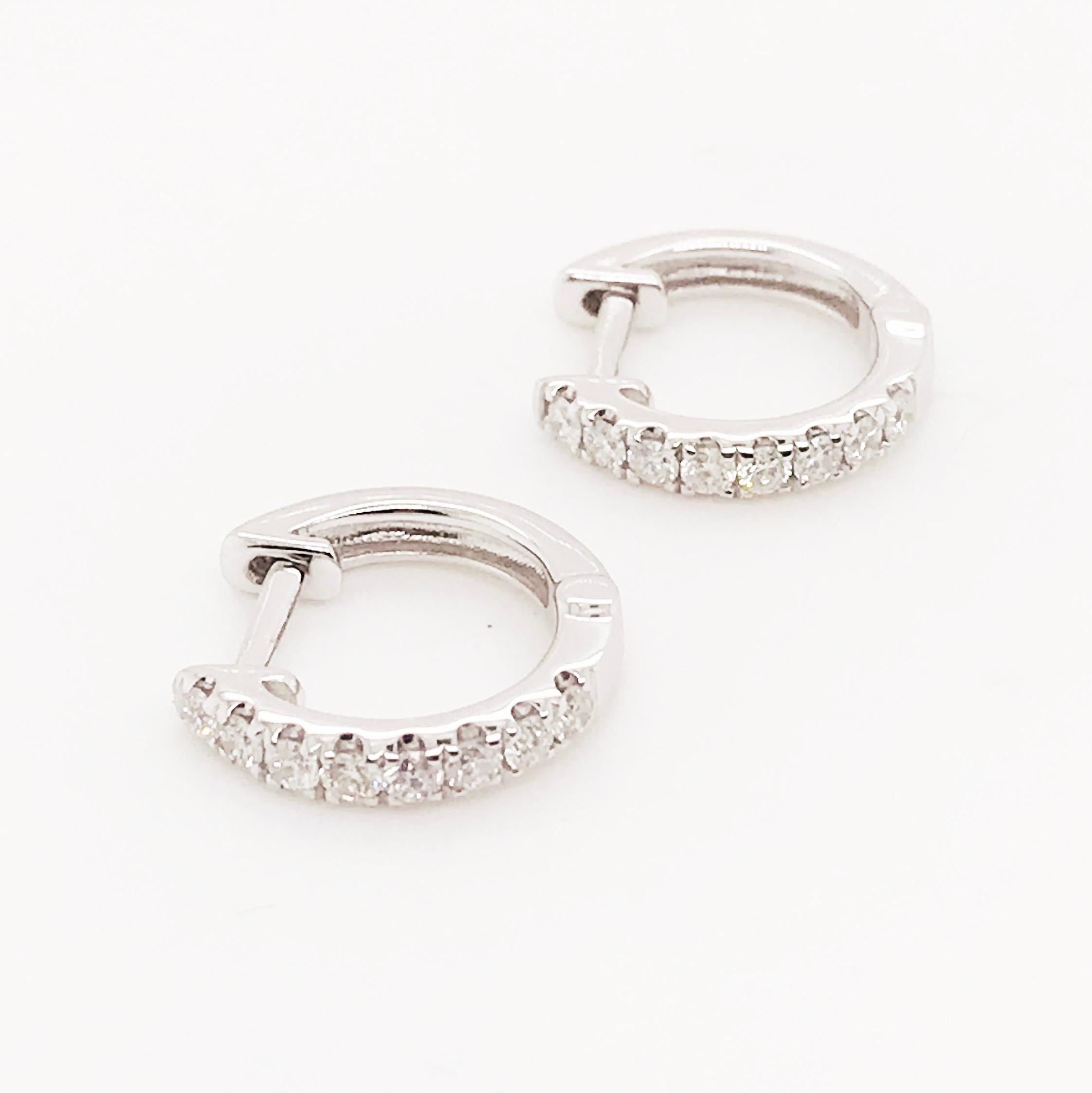 1 carat diamond huggie earrings