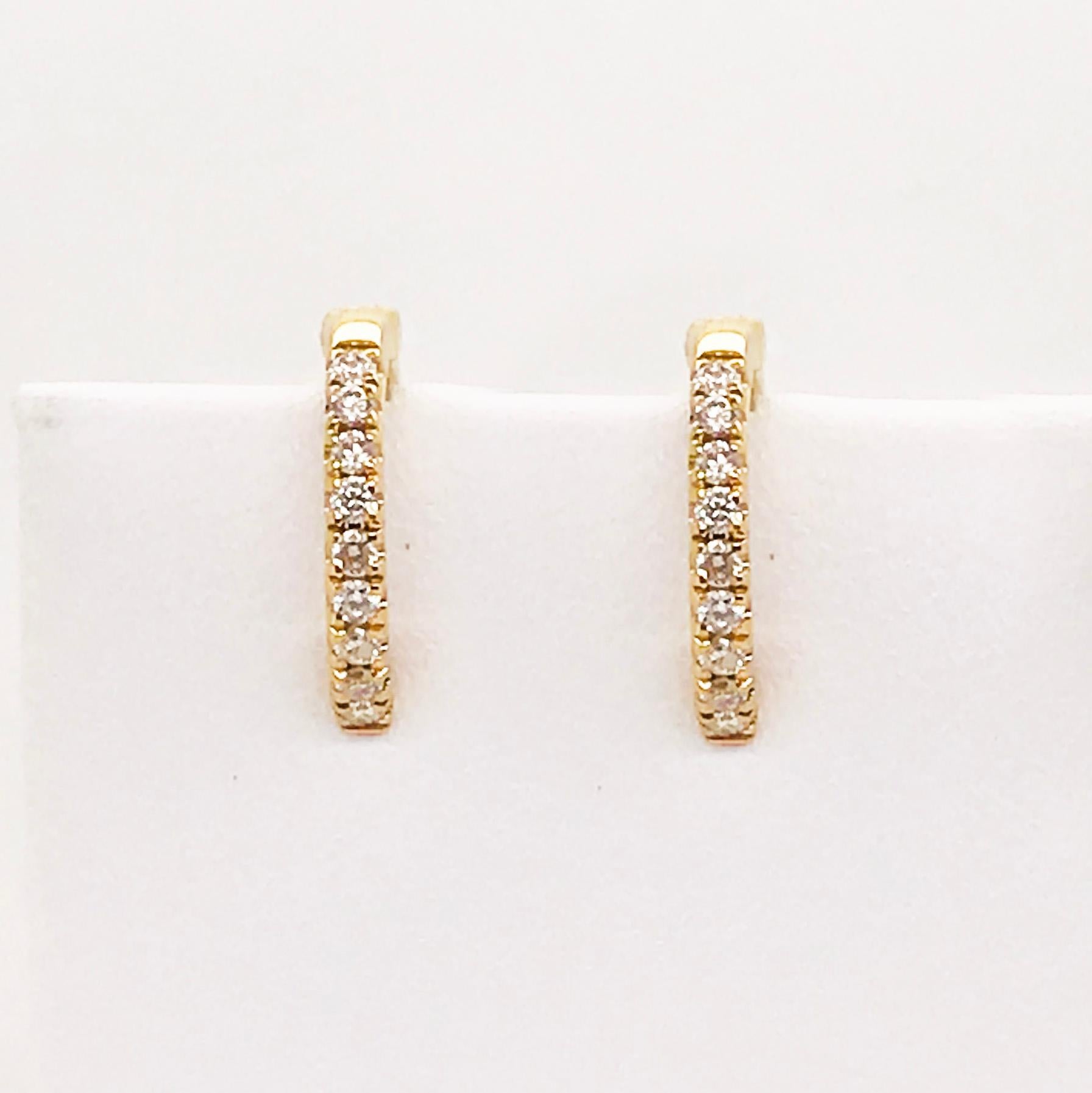 The earrings are 2020 best sellers!  The huggie earring is unique because it is a hoop earring that is cast like a ring and is; therefore, very sturdy.  It has a hinge on the bottom where you can open it easily and don’t have to keep up any earring