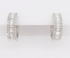 Diamond Huggie Earrings