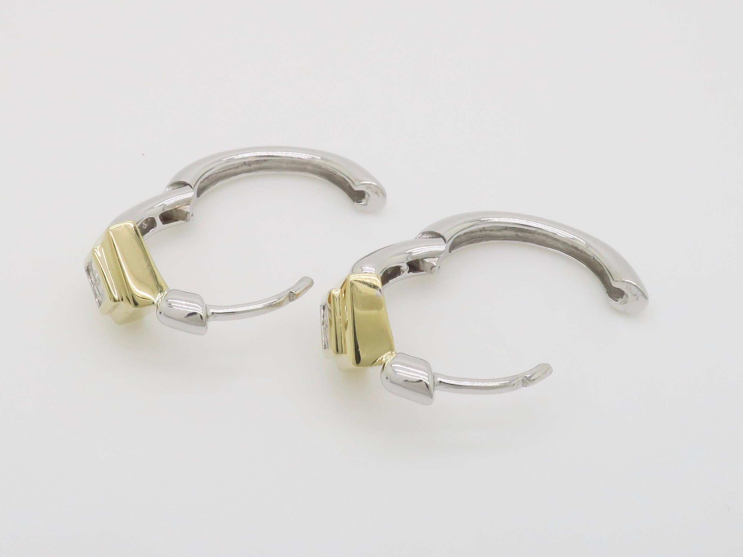 Diamond Huggie Earrings For Sale 1