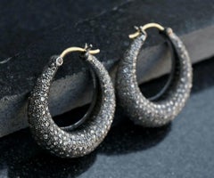 Diamond Huggie Hoop Earring 925 Silver Handmade Fashion Women Earring Jewelry.