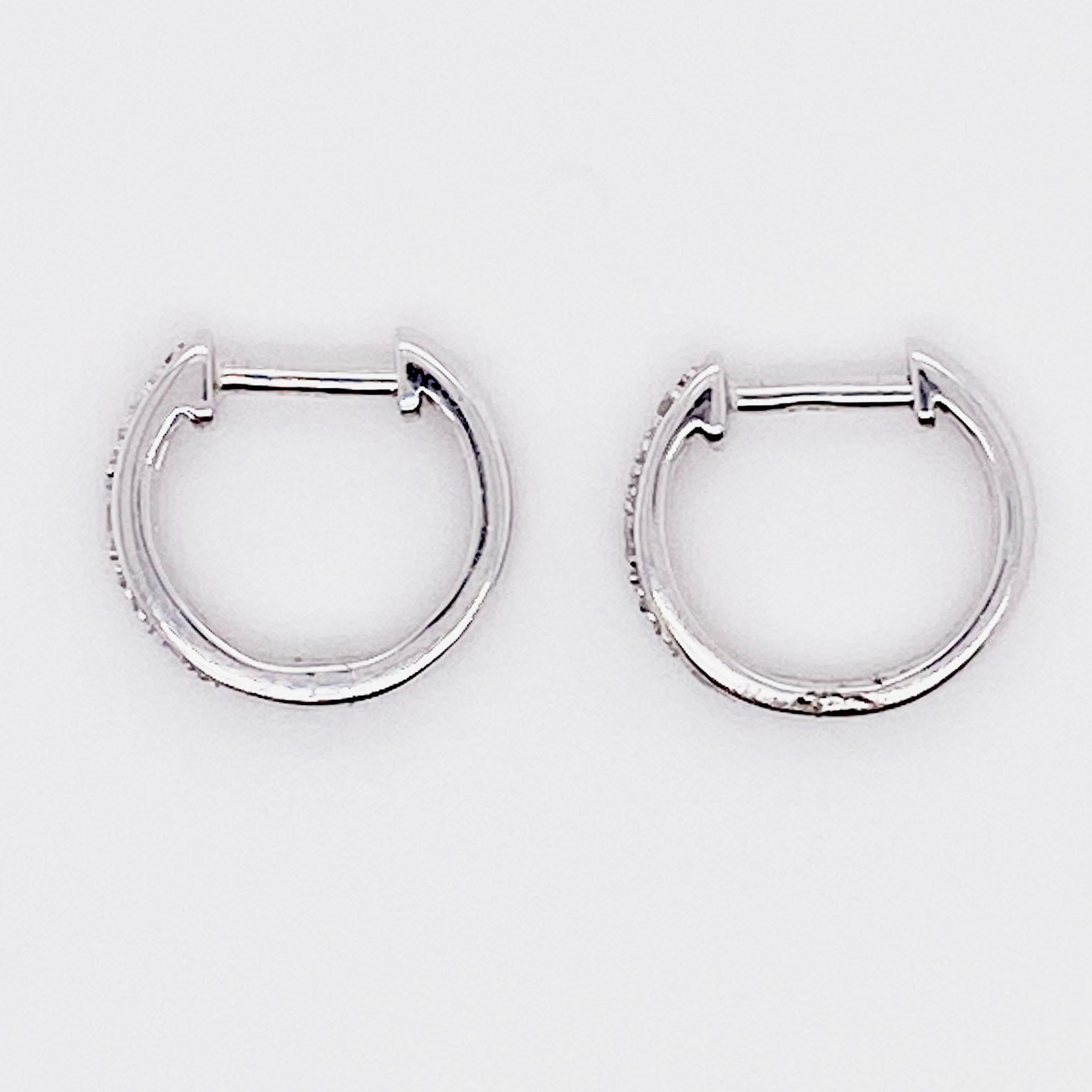 mini diamond huggie hoop earrings