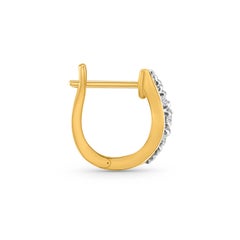 Diamant-Ohrring Huggies aus 18 Karat Gelbgold mit Diamanten