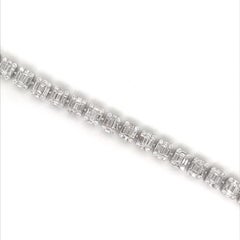 Diamond Illision Tennis Bracelet 7.66 Carat 18 Karat White Gold