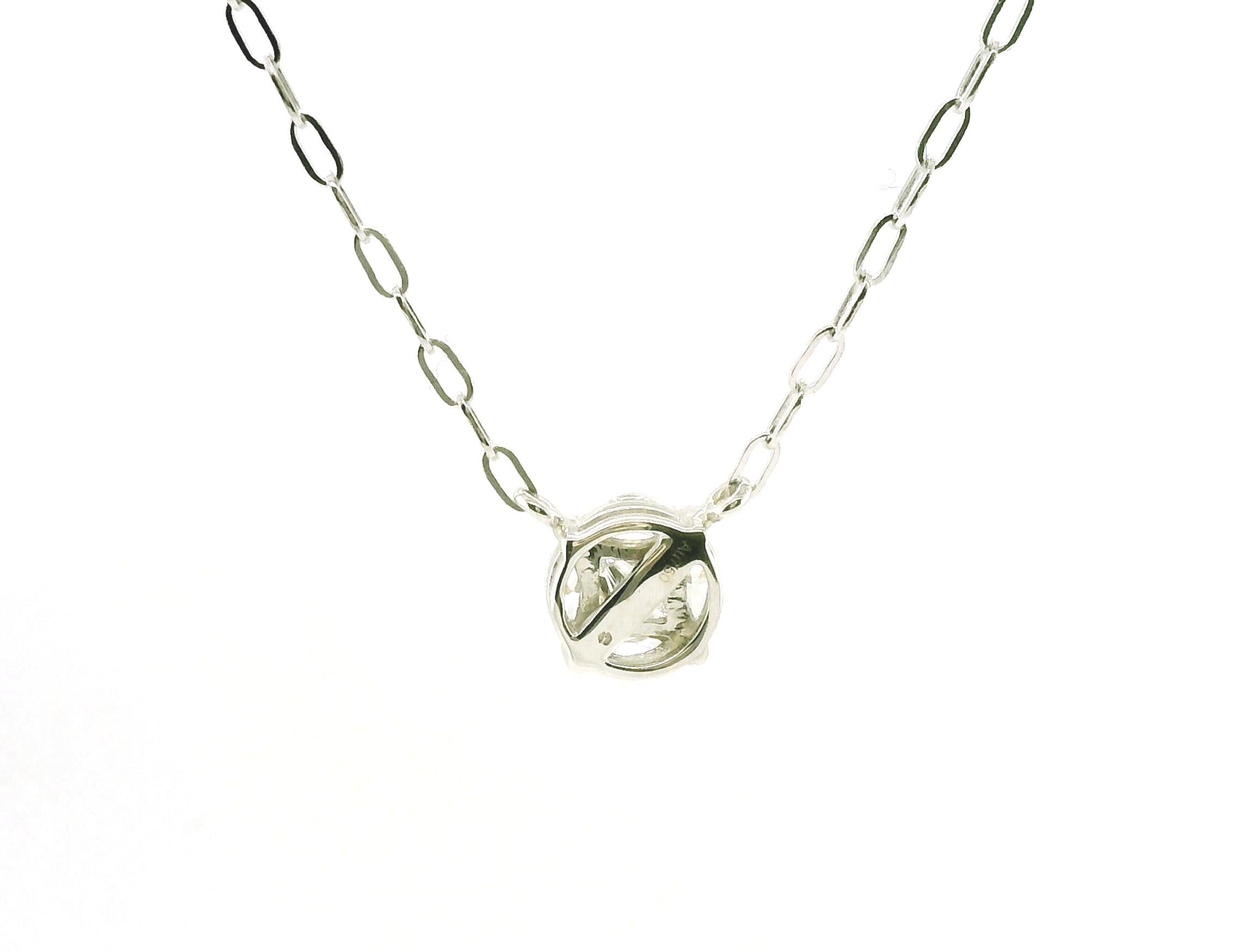 Diamond Illusion Pendant Necklace in 18k White Gold, .41 Carats Total In condizioni Nuovo in vendita a Los Angeles, CA