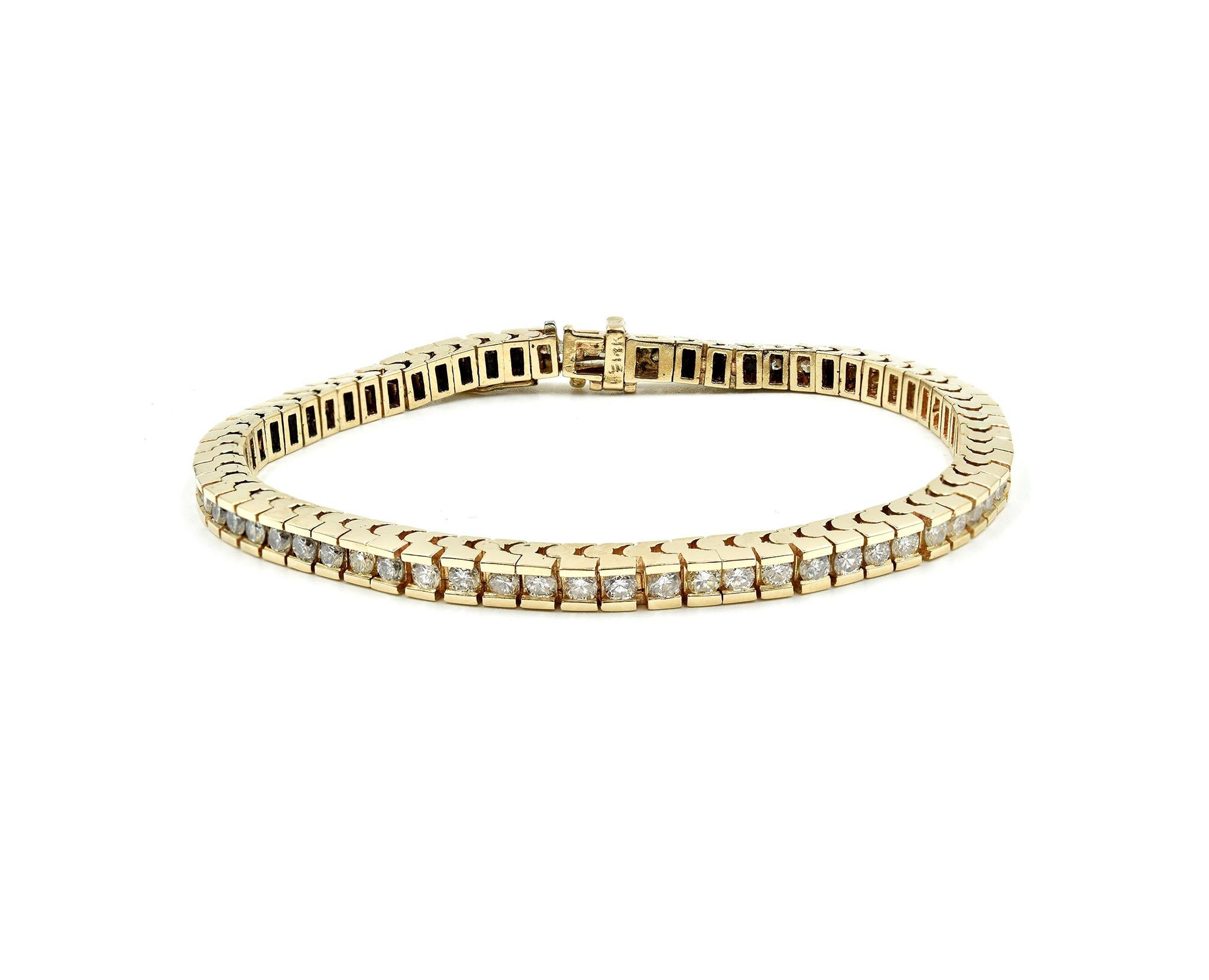 14 karat gold diamond bracelet