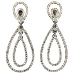 Diamond Infinity Gold Drop Earrings