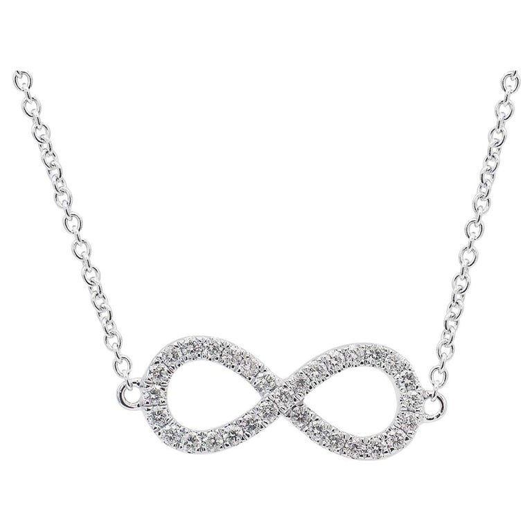 Diamond Infinity Necklace For Sale at 1stDibs infinity diamond necklace