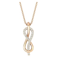 Collier pendentif Infinity en or massif 14 carats