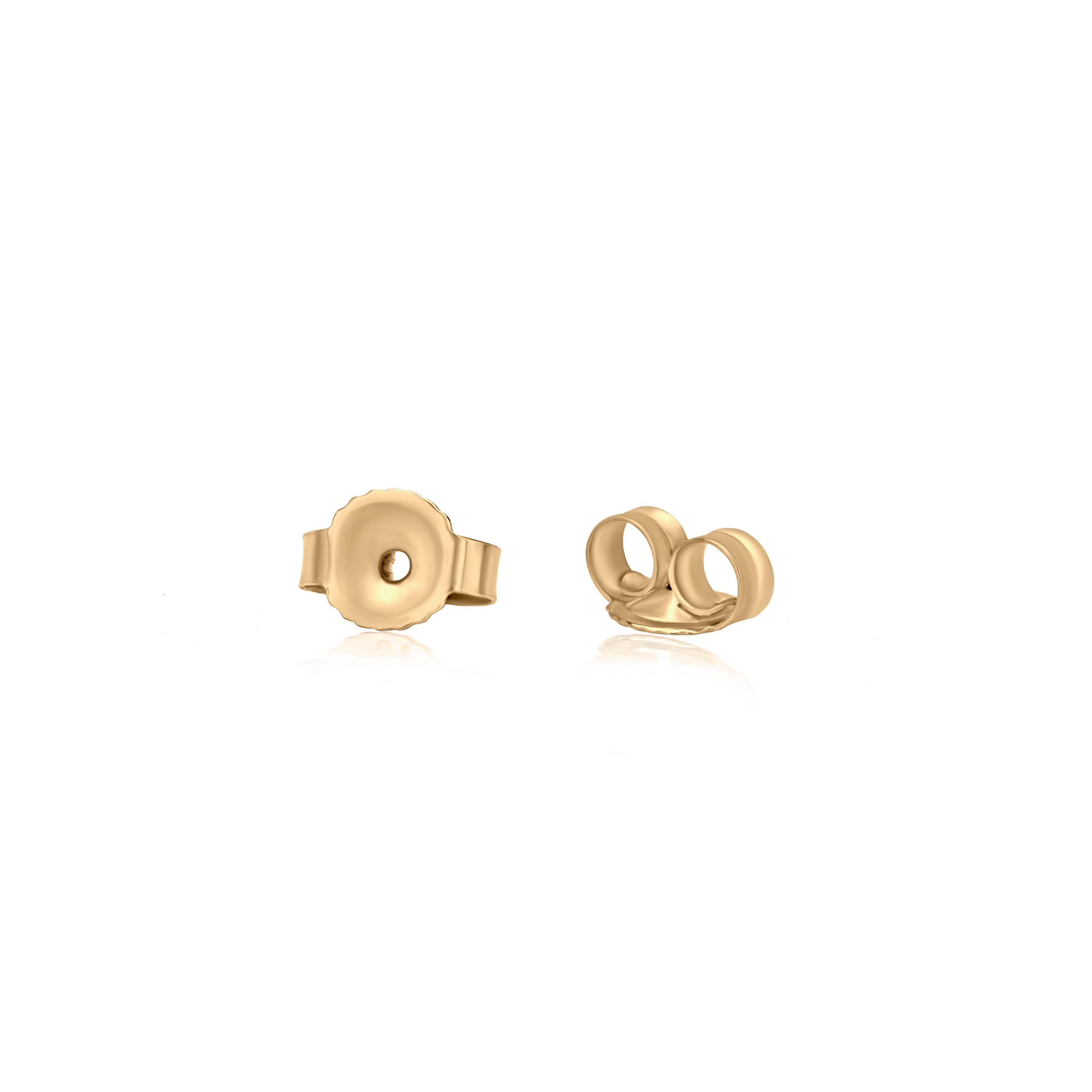 Luxle Diamond Infinity Stud Earrings in 18k Yellow Gold 1