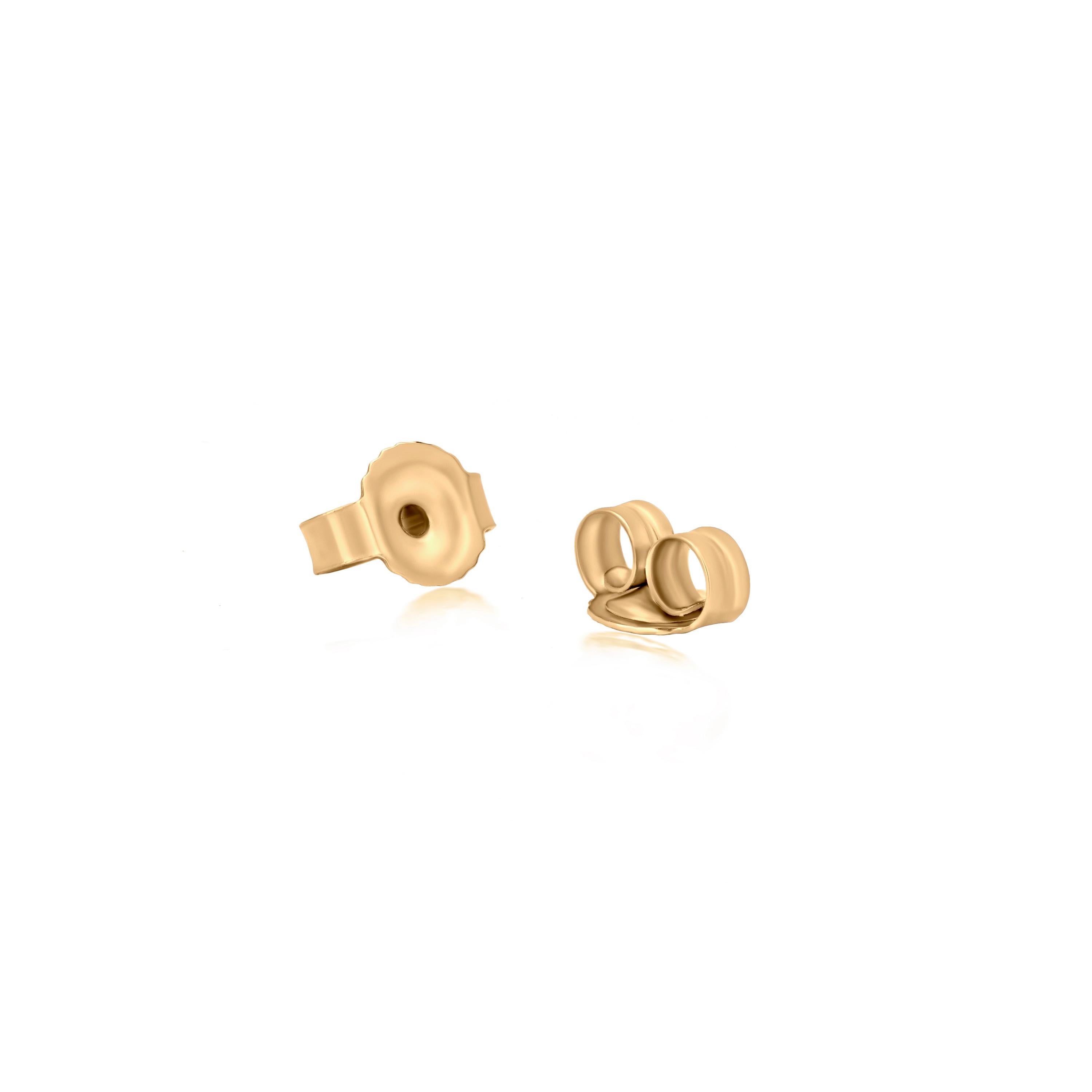 Luxle Diamond Infinity Stud Earrings in 18k Yellow Gold 2