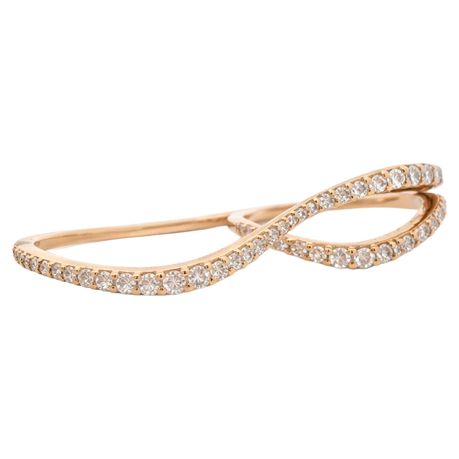 Diamond Infinity Wave Ring - image 3