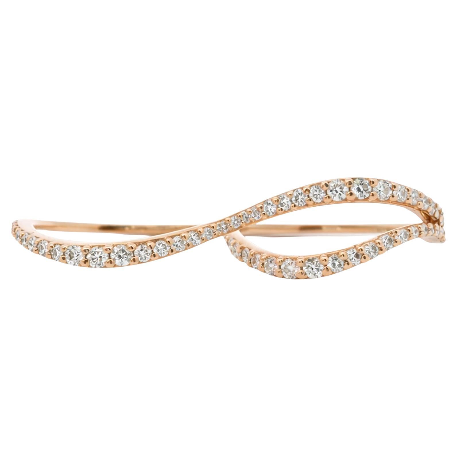 Diamond Infinity Wave Ring - image 1