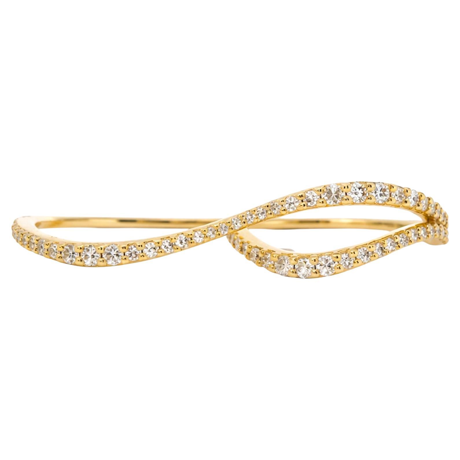 Diamant Infinity Wave Ring im Angebot