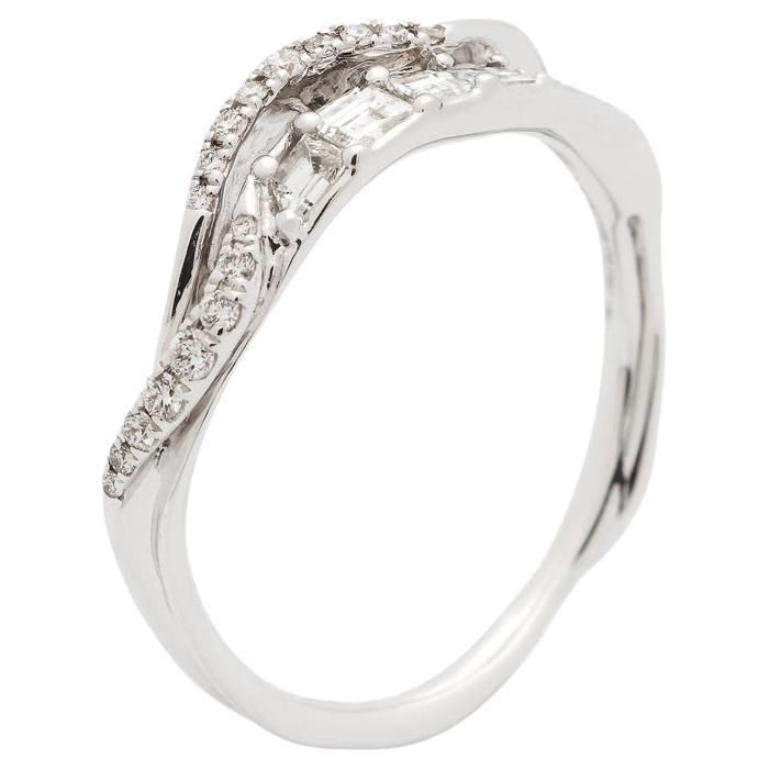 For Sale:  Diamond Inhale Stackable Ring