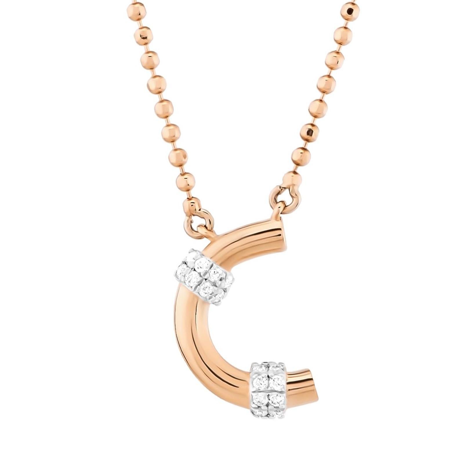 diamond letter c necklace