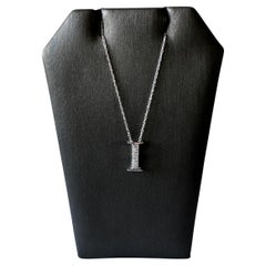 Diamond Initial "I" Pendant Necklace in 10kt White Gold, New