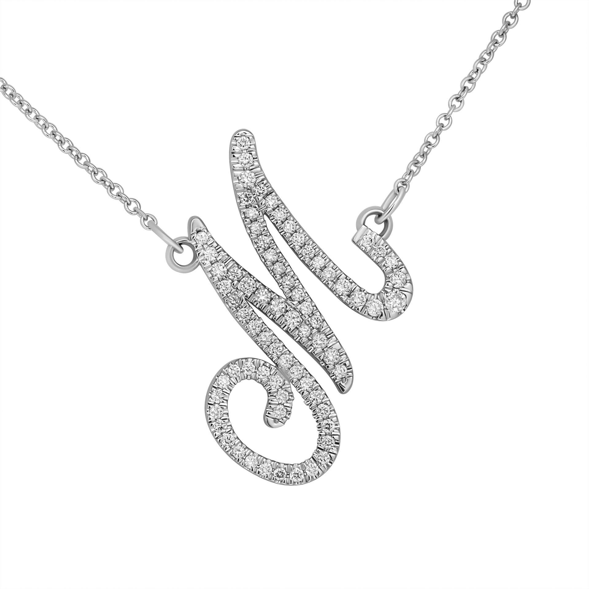 diamond initial necklace uk