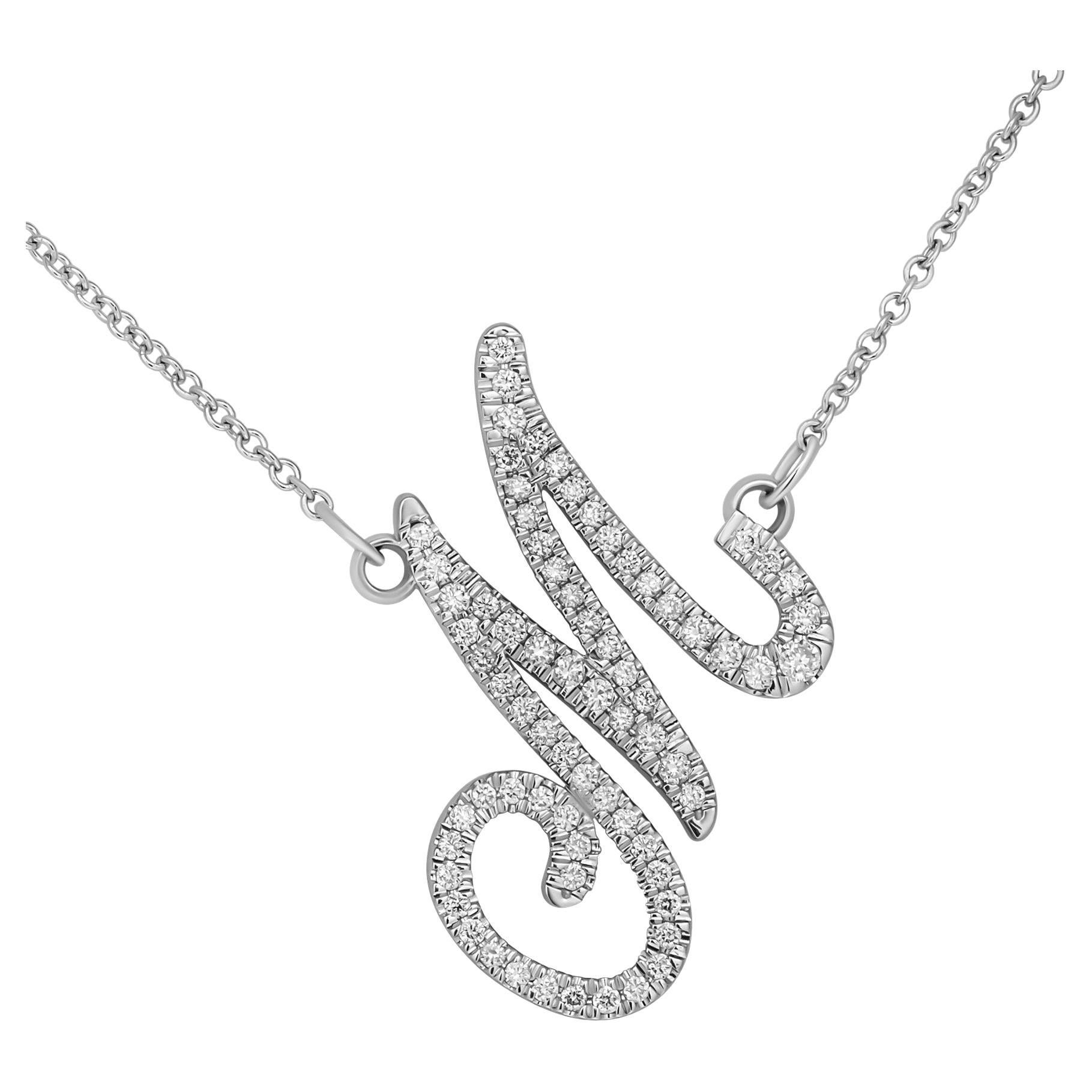 Diamond Initial Necklace For Sale