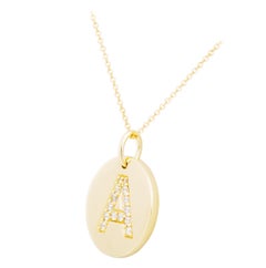 Diamond Initial Pendant "A"