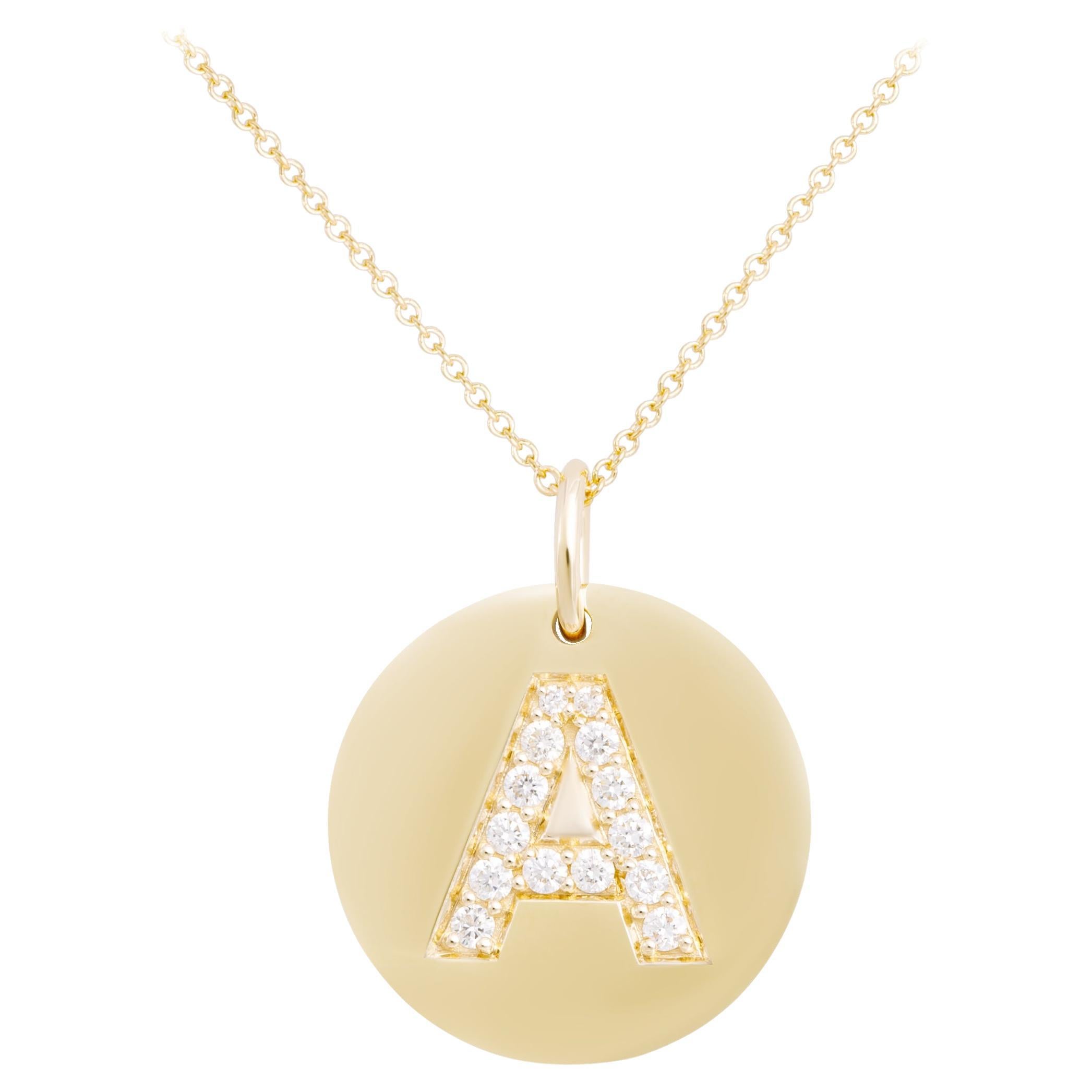Diamond Initial Pendant "A"