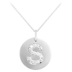 Diamond Initial Pendant "S"