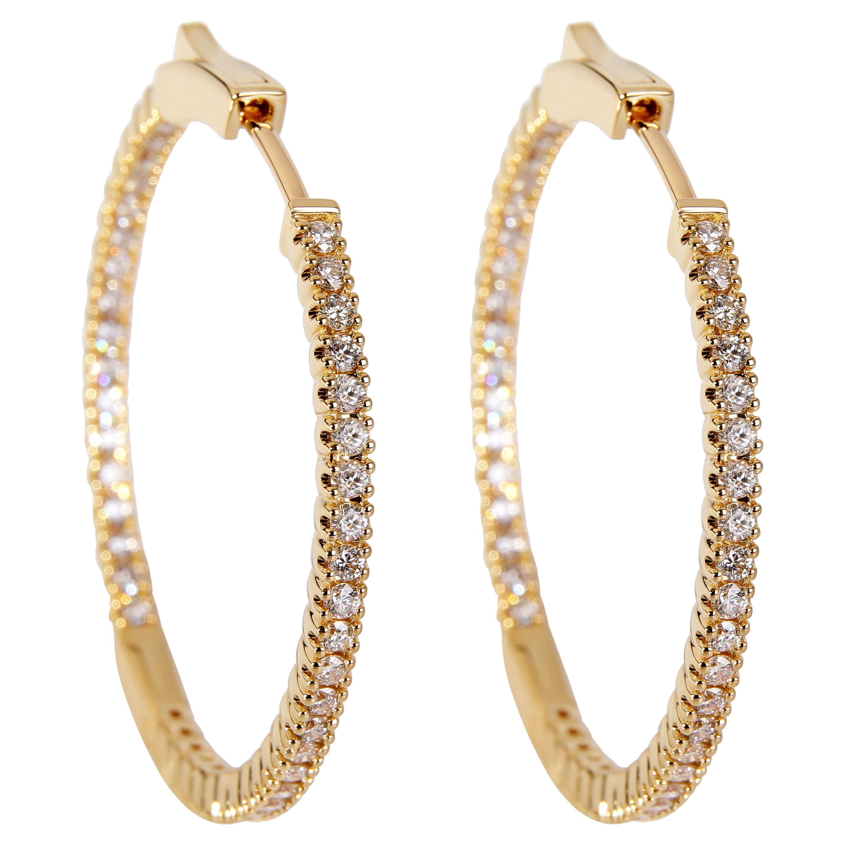 Louis Vuitton Idylle Blossom Hoop Earrings in 18K Rose Gold 0.61 ctw