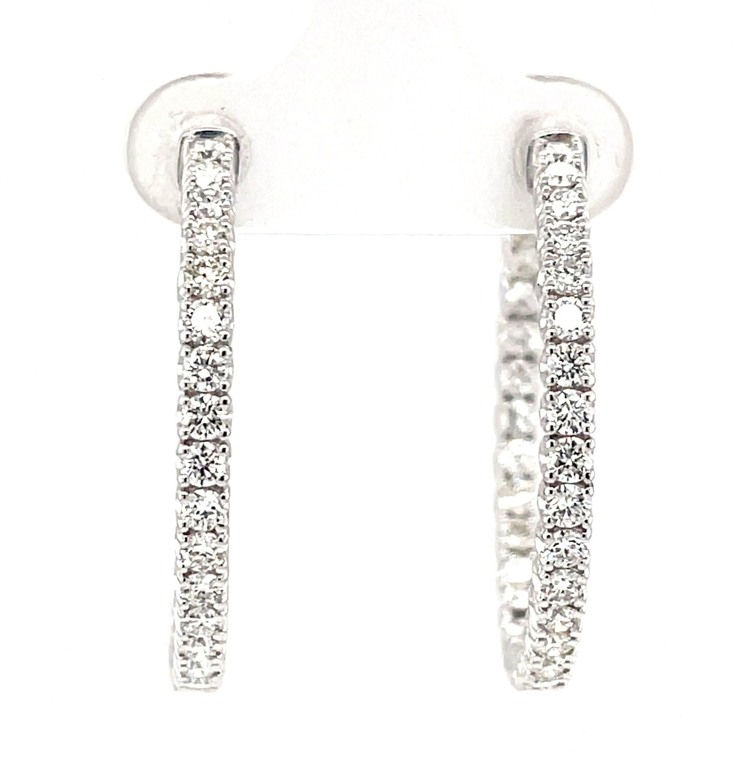 Diamond hoops are a spectacular classic and always in style! These unique 