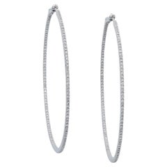 Diamond Inside-Out Hoop Earrings in 18k Gold