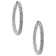 Diamond Inside Out Hoops Diamond Inside Out Hoops